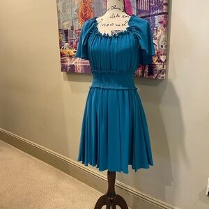 Cynthia Steffe Blue Flutter Sleeve Sundress